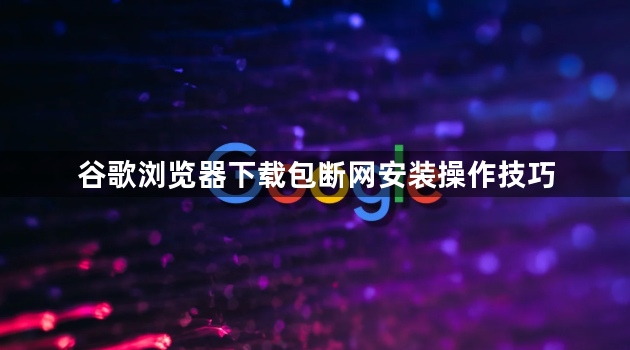 谷歌浏览器下载包断网安装操作技巧1